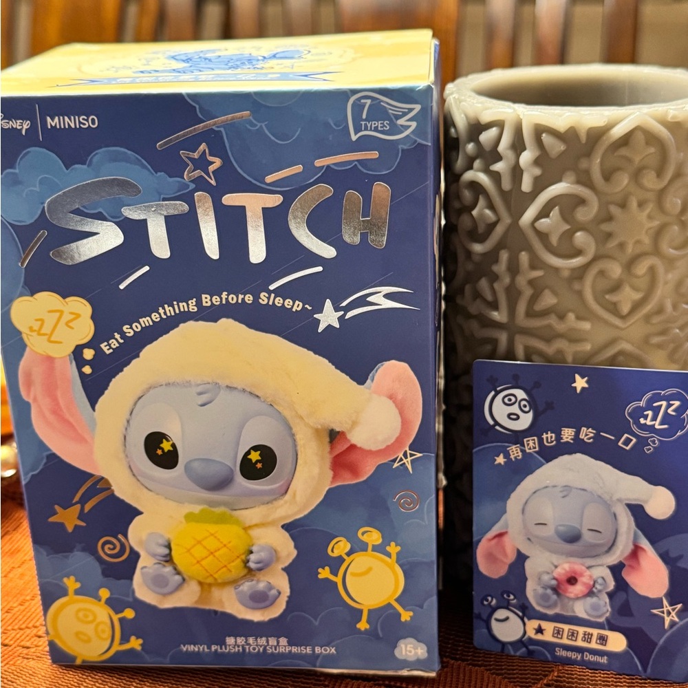 New Pop Now Disney Stitch Confirmed Sleepy Donut Plush vinyl figurine